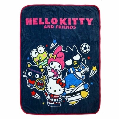 Hello Kitty &amp; Friends Sports Fleece Throw Blanket