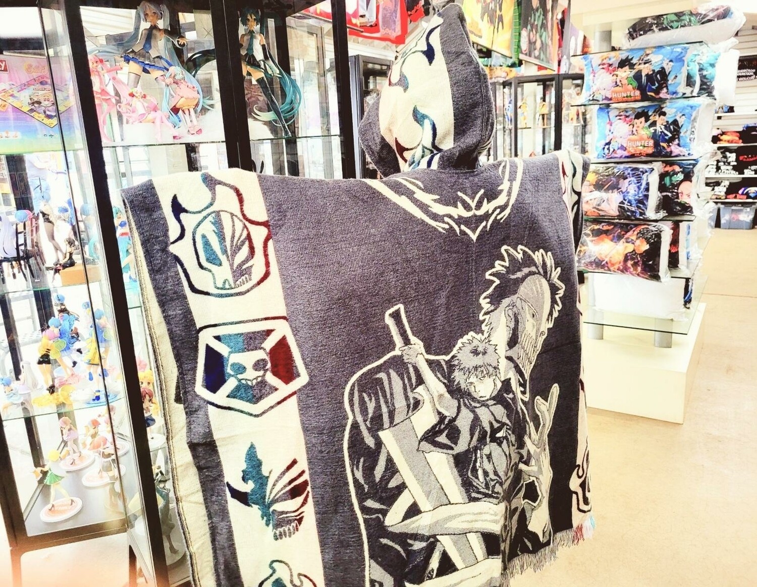 Bleach Knit Poncho