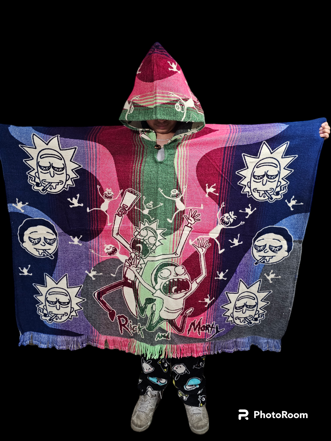 Rick and Morty Knit Poncho