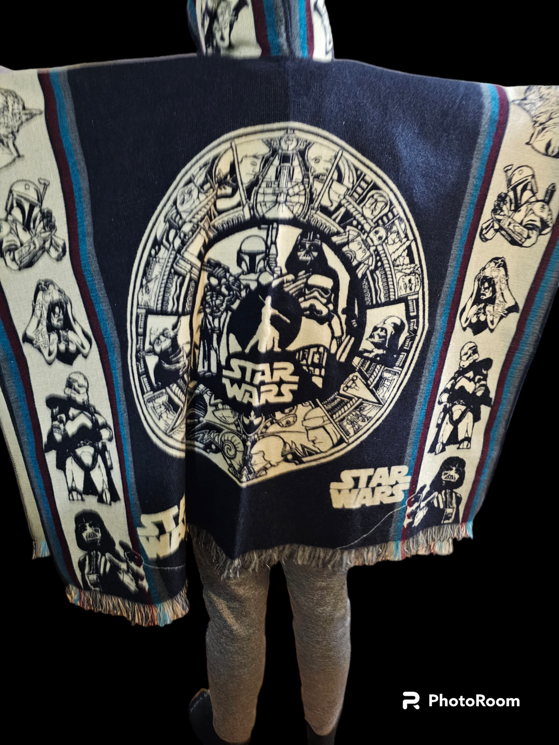 Star Wars Aztec Calendar Knit Poncho