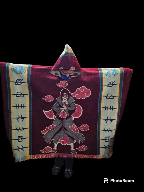 Itachi Akatsuki Rogue Ninja Villages Knit Poncho