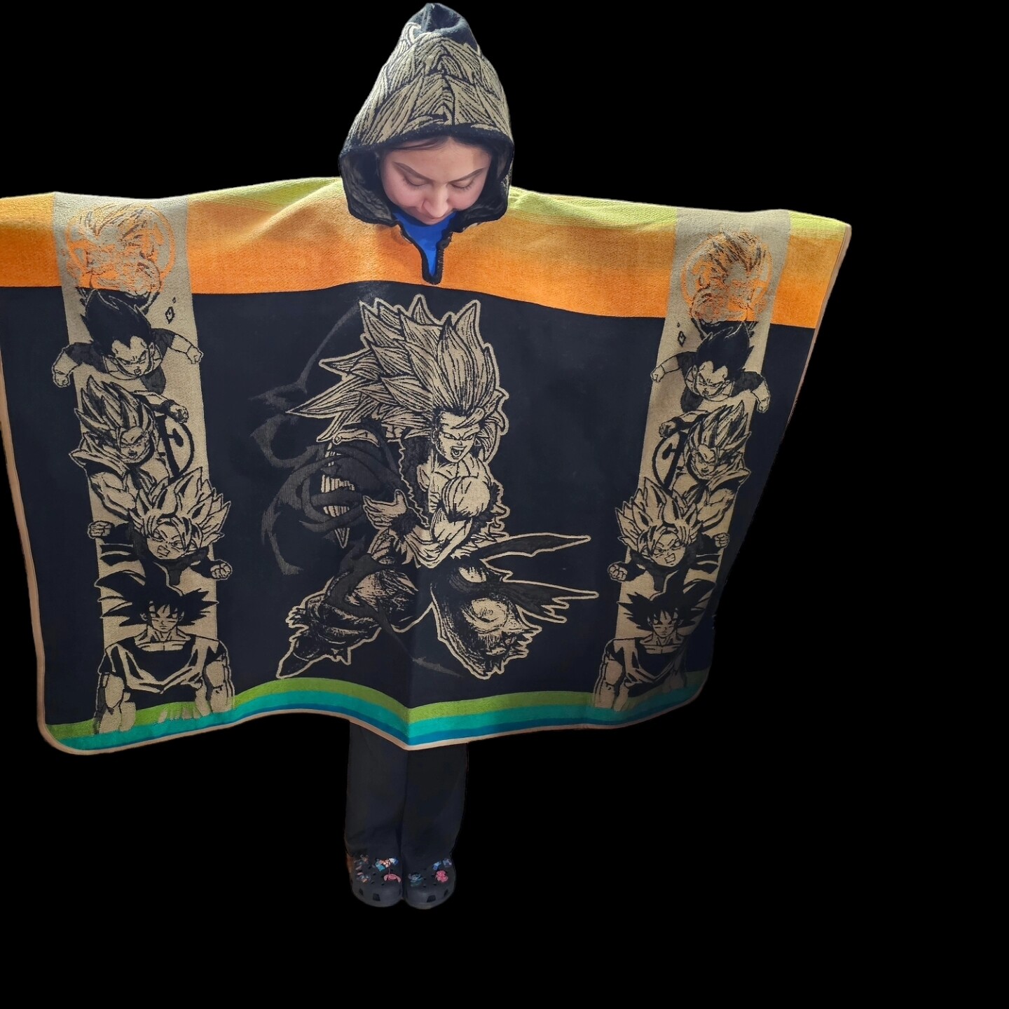 DBZ SS3 Goku  Premium Knit Poncho