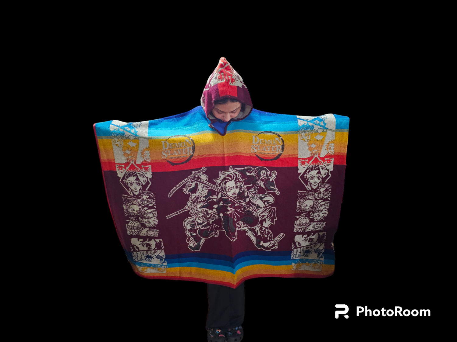 Demon Slayer Group  Premium Knit Poncho