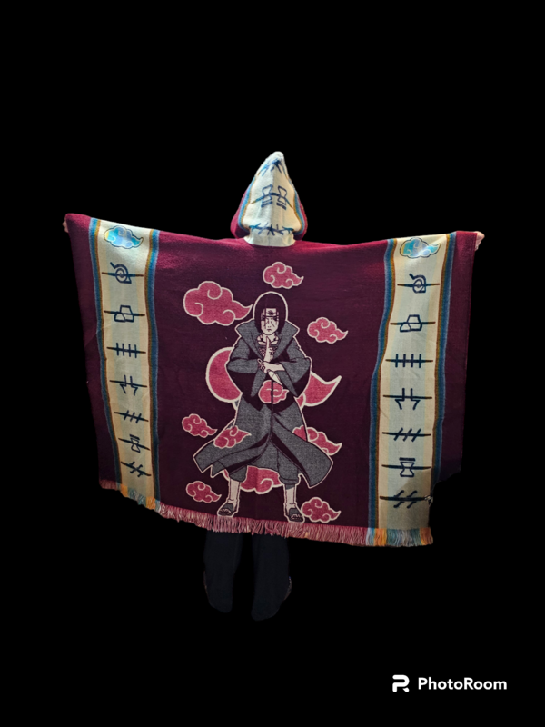 Itachi Akatsuki Rogue Ninja Villages Knit Poncho