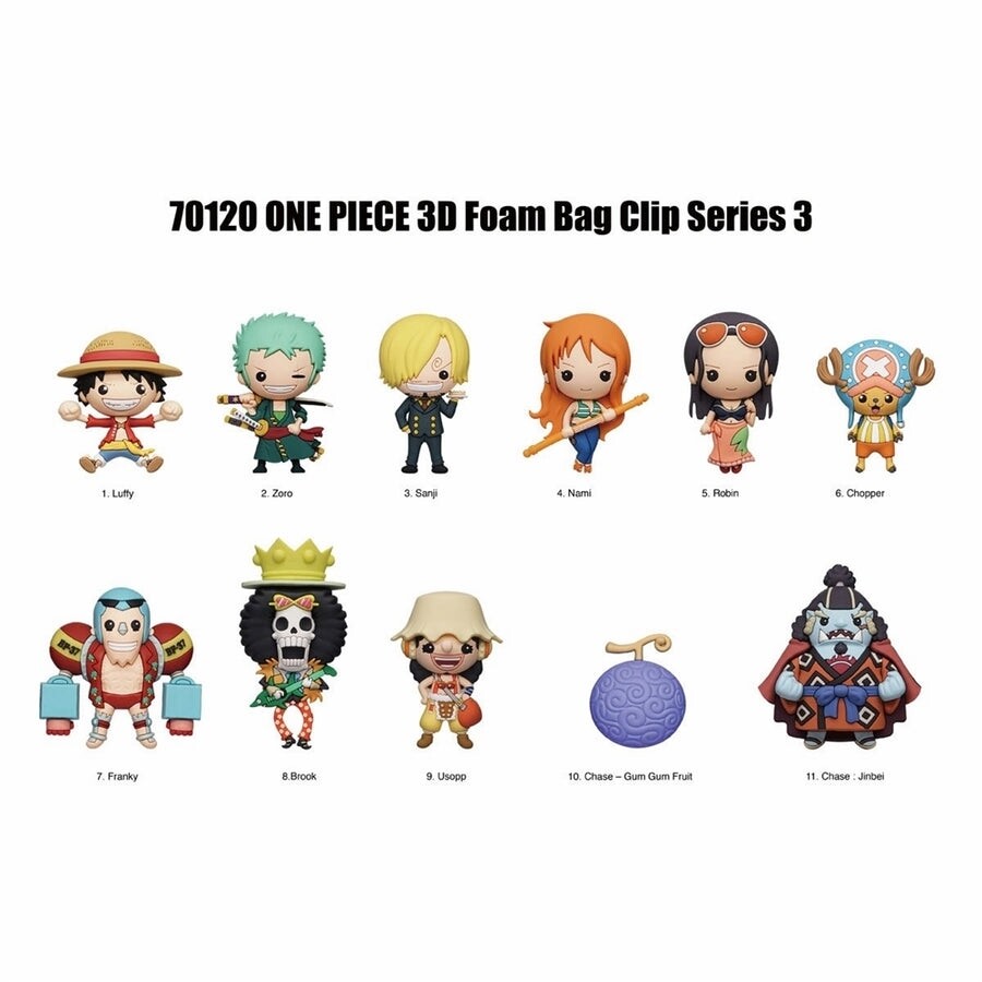 One Piece 3D Foam Keyring Blind Bag Series 3