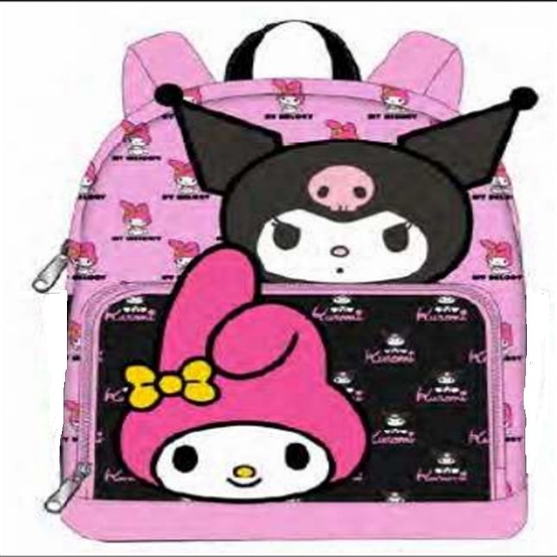 Sanrio Characters Kuromi &amp; My Melody PU Leather Mini Backpack