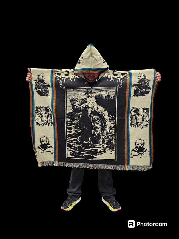 Jason Voorhees Friday The 13th Knit Poncho