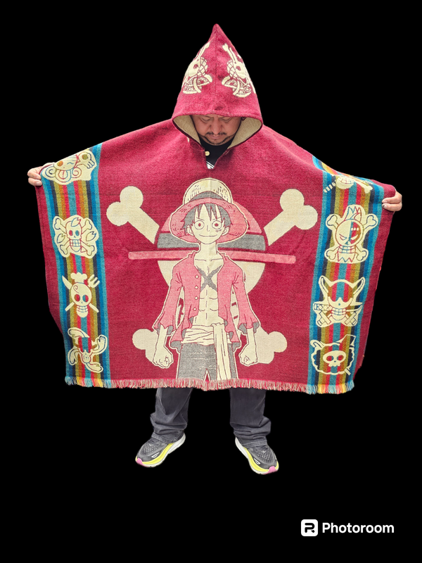 OP Luffy Knit Poncho