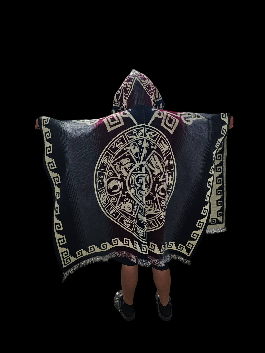 Aztec Calendar Knit Poncho