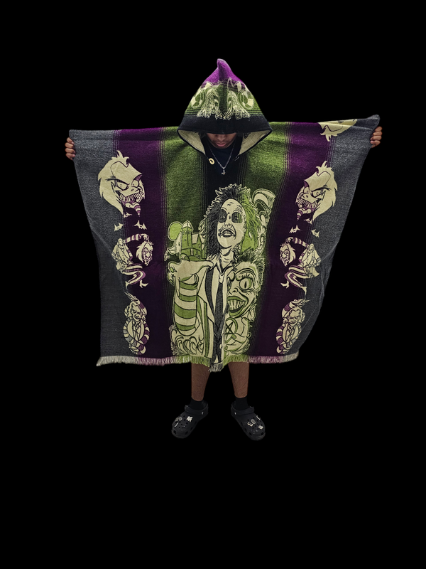 Beetlejuice Knit Poncho