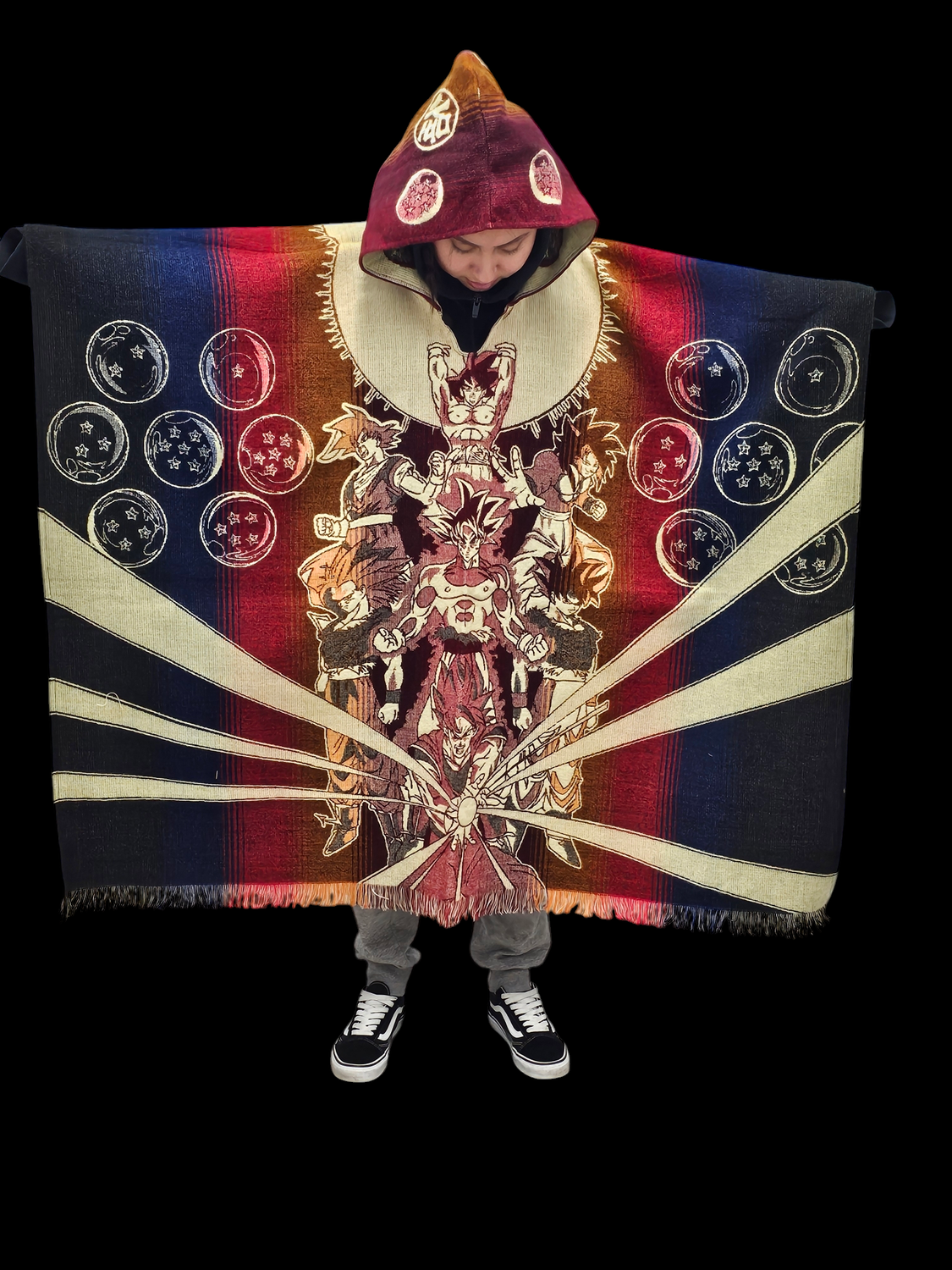 DB Goku Variant Knit Poncho