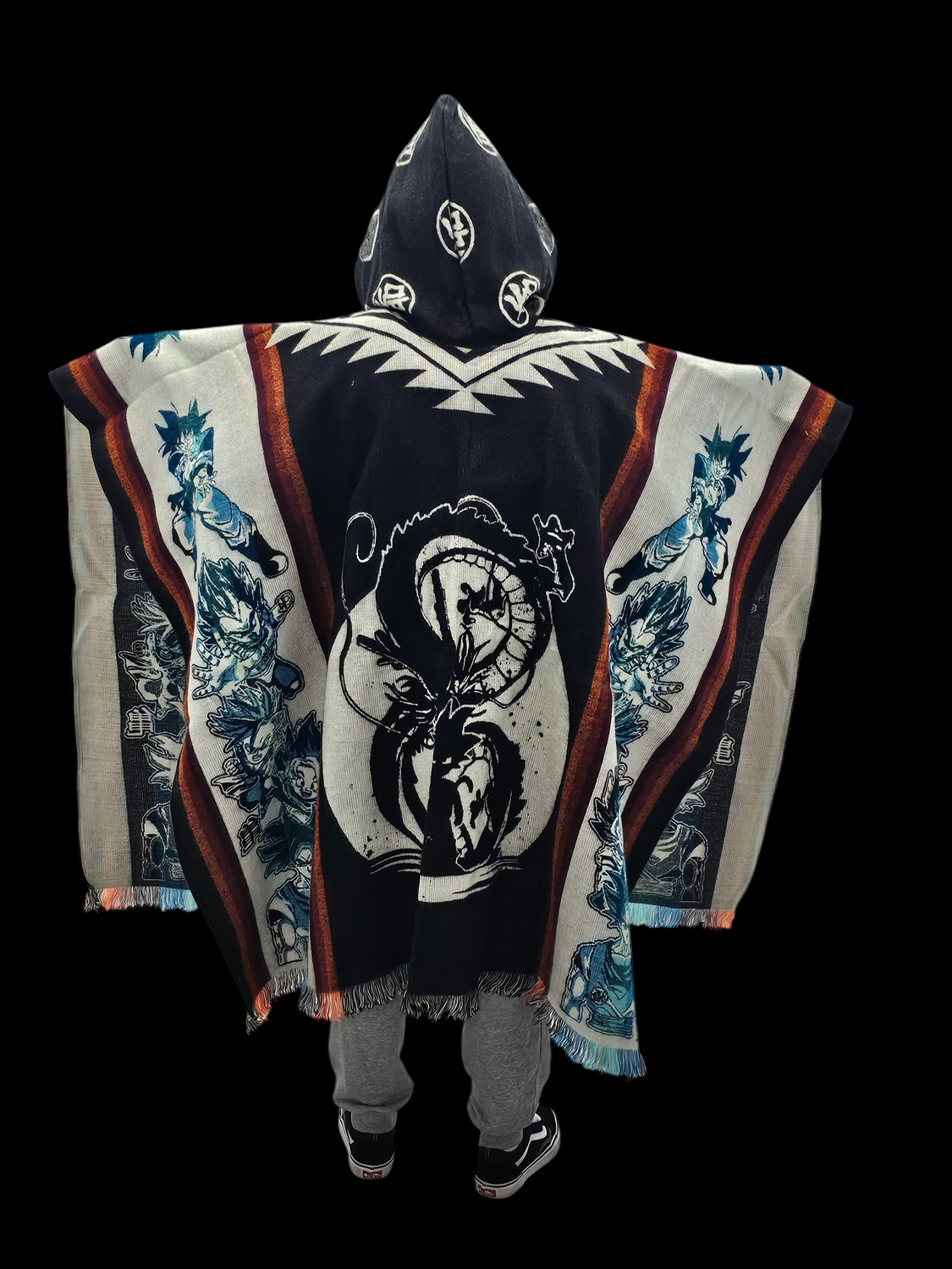 DB Kid Goku Silhouette Knit Poncho