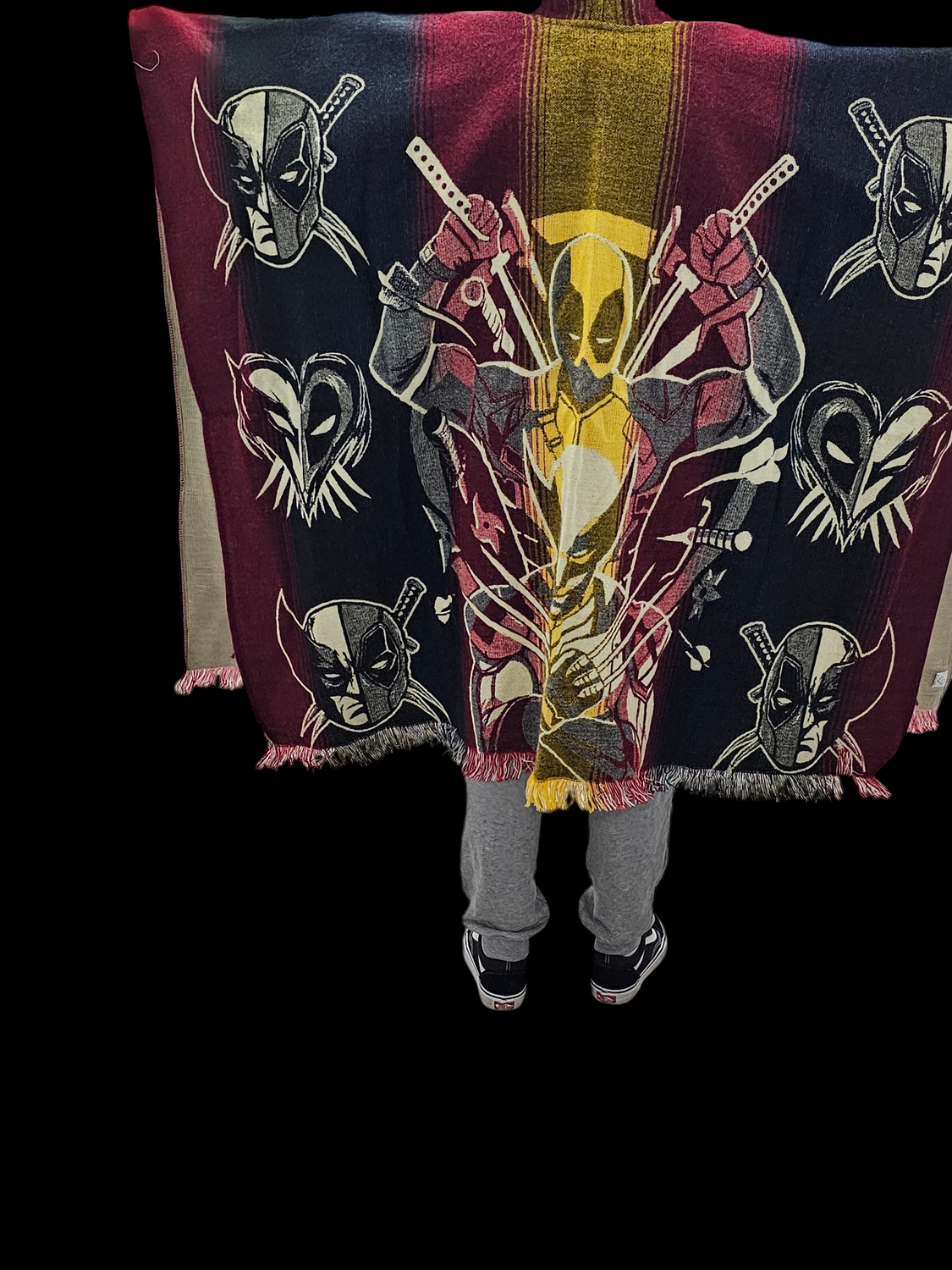 Deadpool Wolverine Knit Poncho