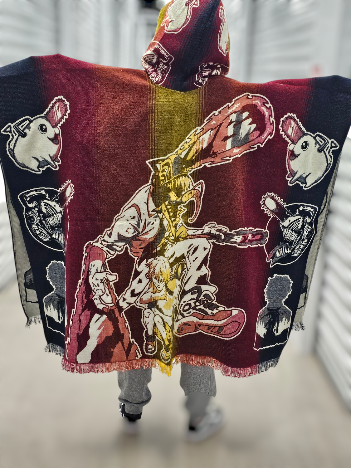 Chainsaw Man Knit Poncho
