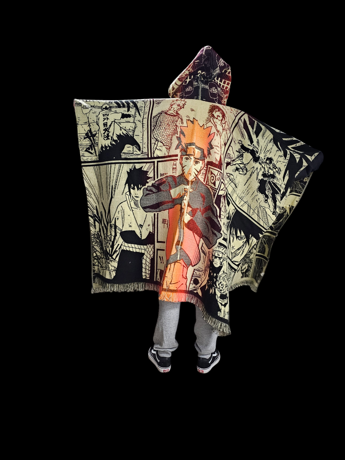 Naruto Manga Style Knit Poncho