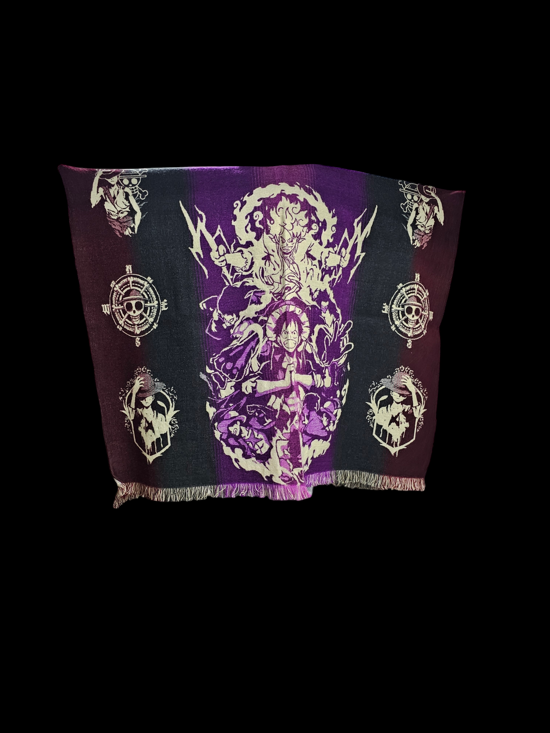 OP Luffy Gears Knit Poncho