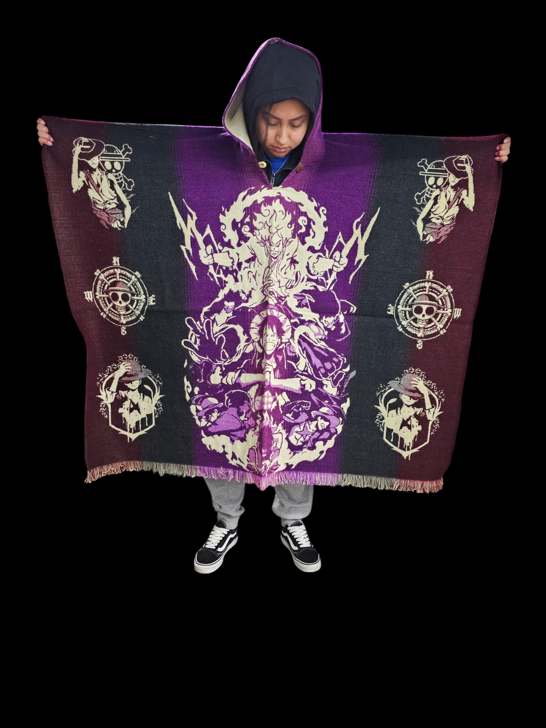 OP Luffy Gears Knit Poncho