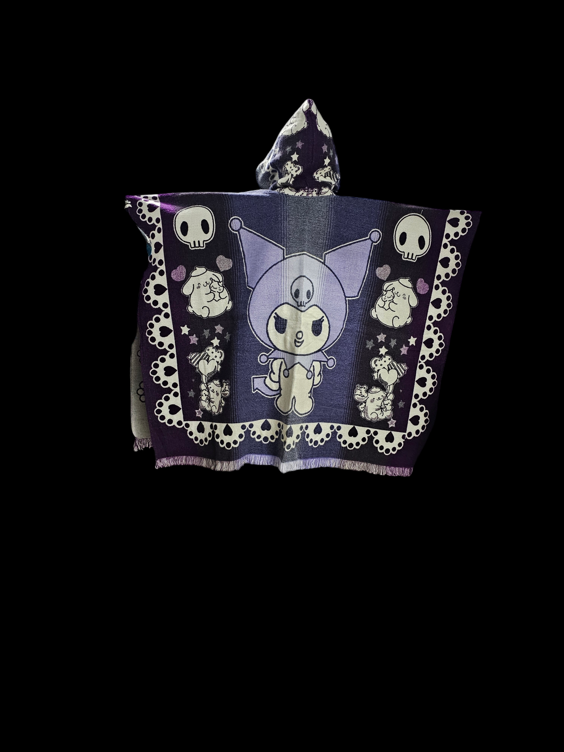 Kuromi Knit Poncho
