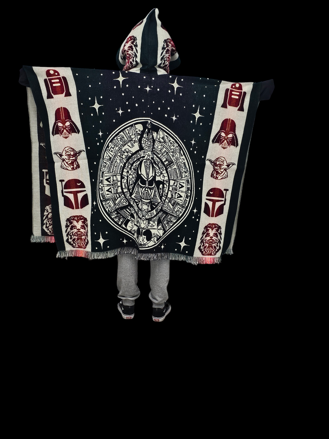 Star Wars Aztec Calendar Darth Vader Knit Poncho