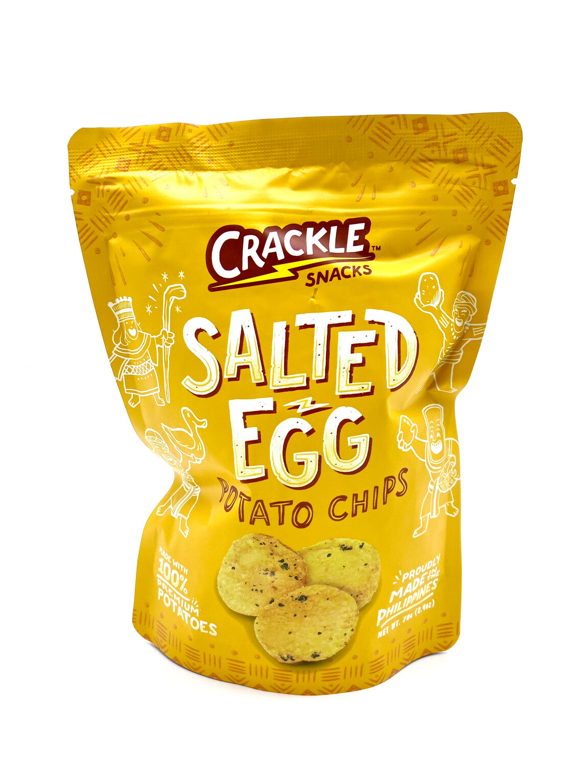 Crackle Snacks Salted Egg Potato Chips 70 Grams