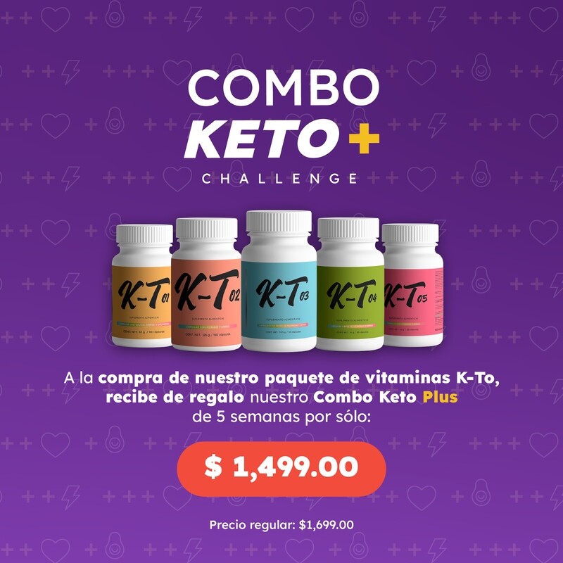 COMBO KETO PLUS: VITAMINAS K-T0 - MUJERES