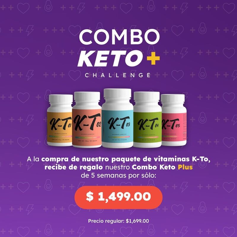 COMBO KETO PLUS: VITAMINAS K-T0 - HOMBRES