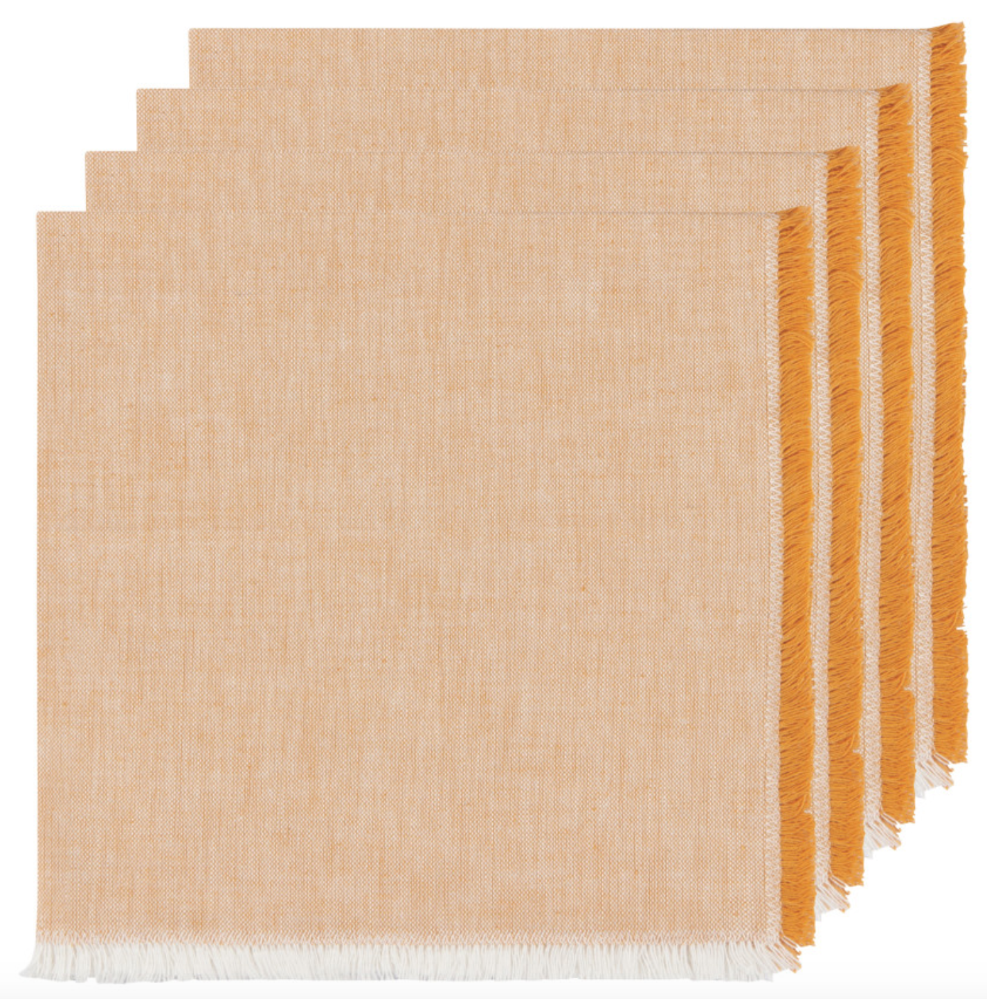 Chambray Heirloom Napkins Ochre Set Of 4