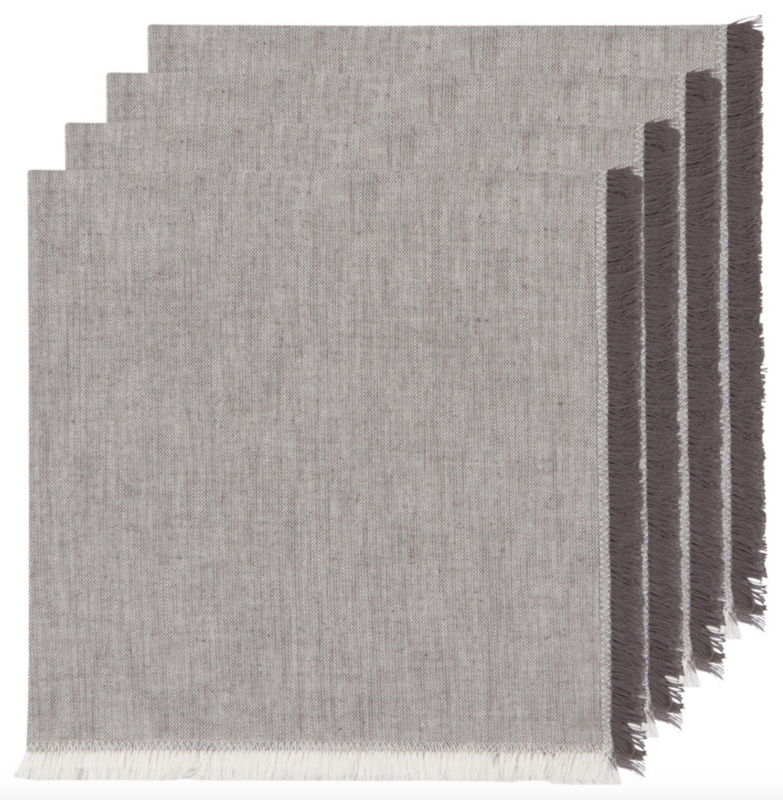 Chambray Heirloom Napkins Shadow Set Of 4