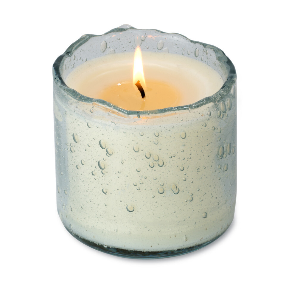 Himalayan Candle Artisan Glass Clear Sugared Lemon