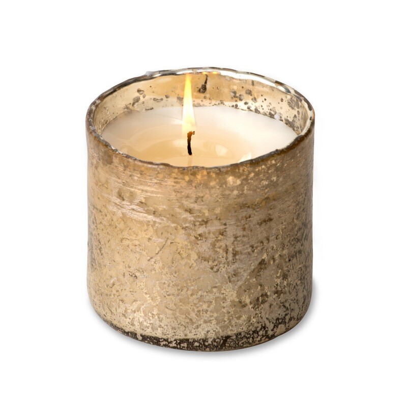 Himalayan Candle Artisan Glass Gold Bourbon Vanilla