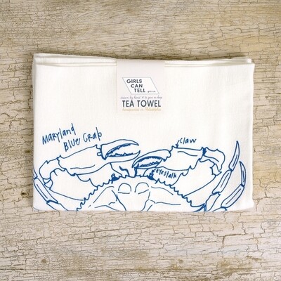 Tea Towel Maryland Blue Crab