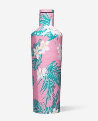 Corkcicle Canteen Pink Tropical Flowers 25oz