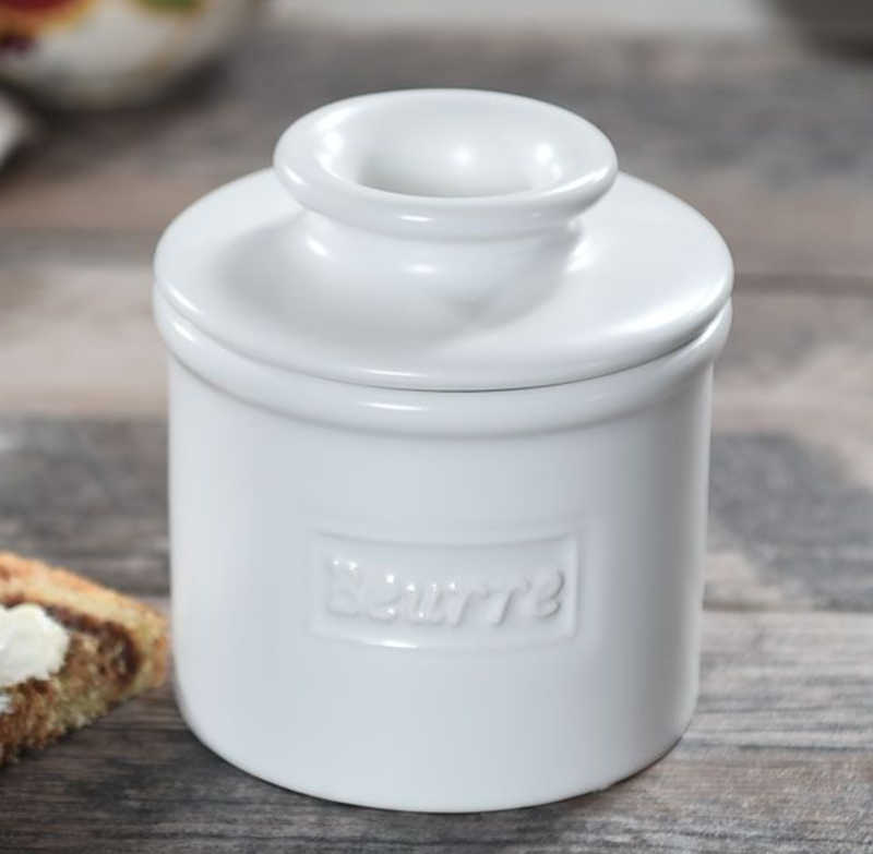 Butter Bell Crock Cafe Matte White