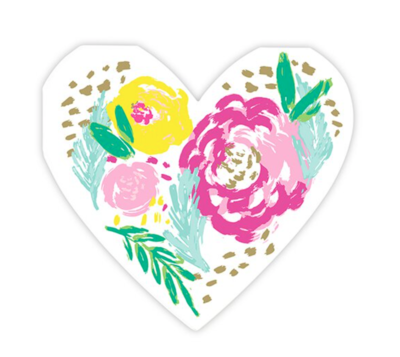 Napkins Diecut Heart With Flowers