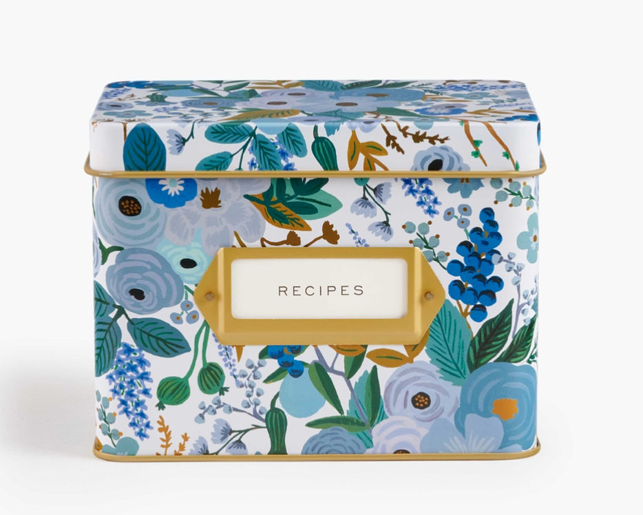 Rifle Paper Co. Recipe Box Garden Party Blue