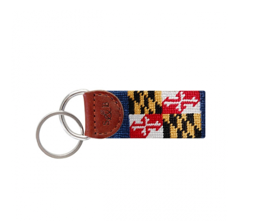 Key Fob Maryland Flag Needlepoint