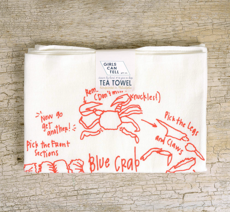 Tea Towel How To Eat Crab