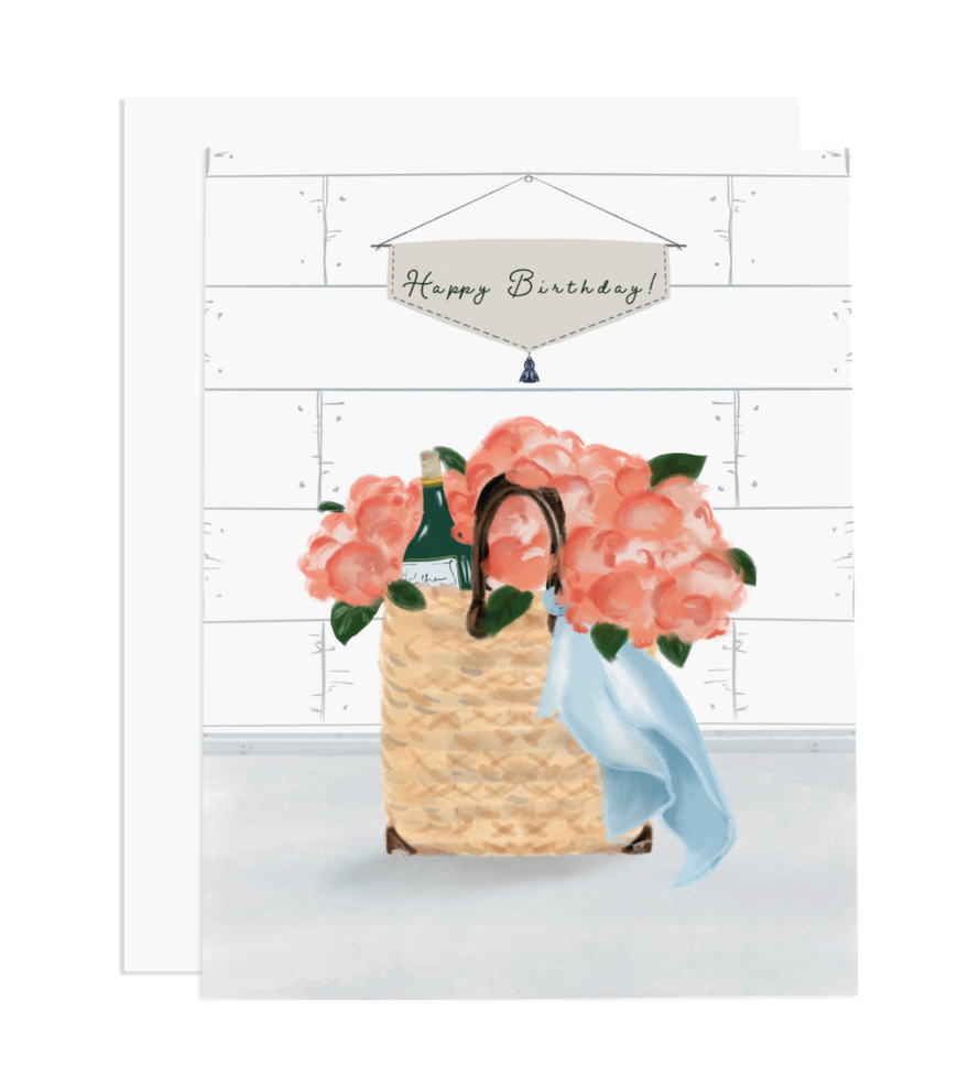 Card Happy Birthday Peonies