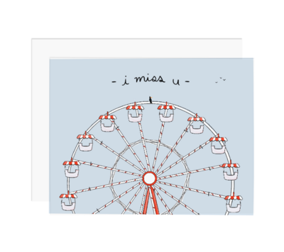 Card I Miss You Ferris Wheel