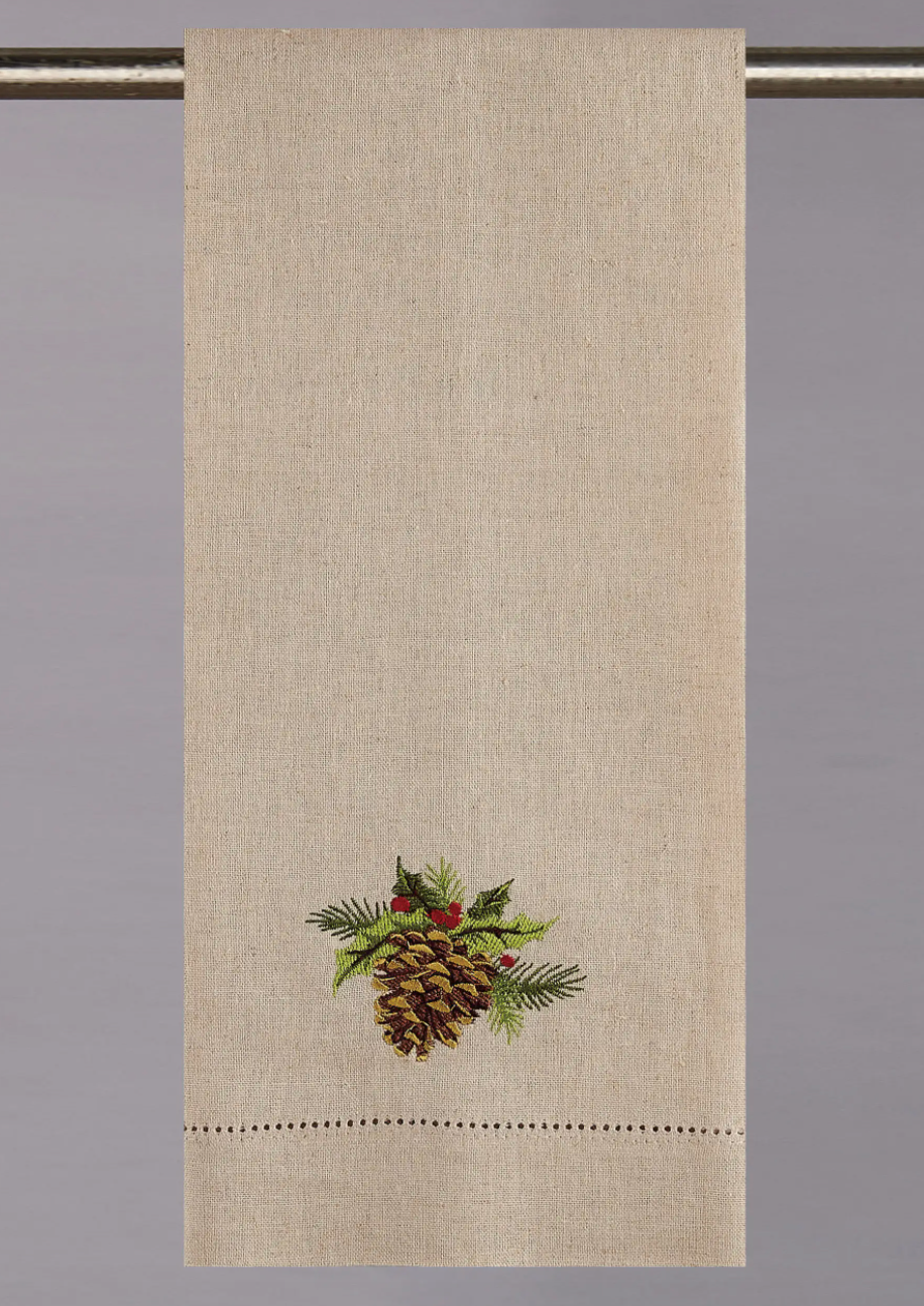Towel Christmas Pinecone