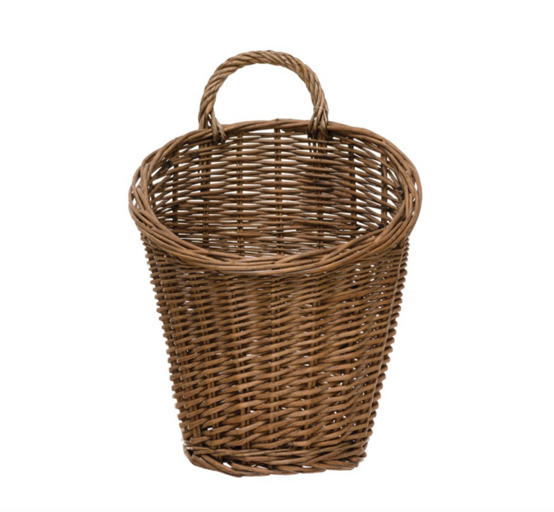 Rattan Wall Basket With Handle