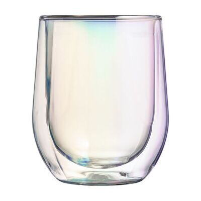 Corkcicle Glass Stemless Double Pack Prism 12 oz