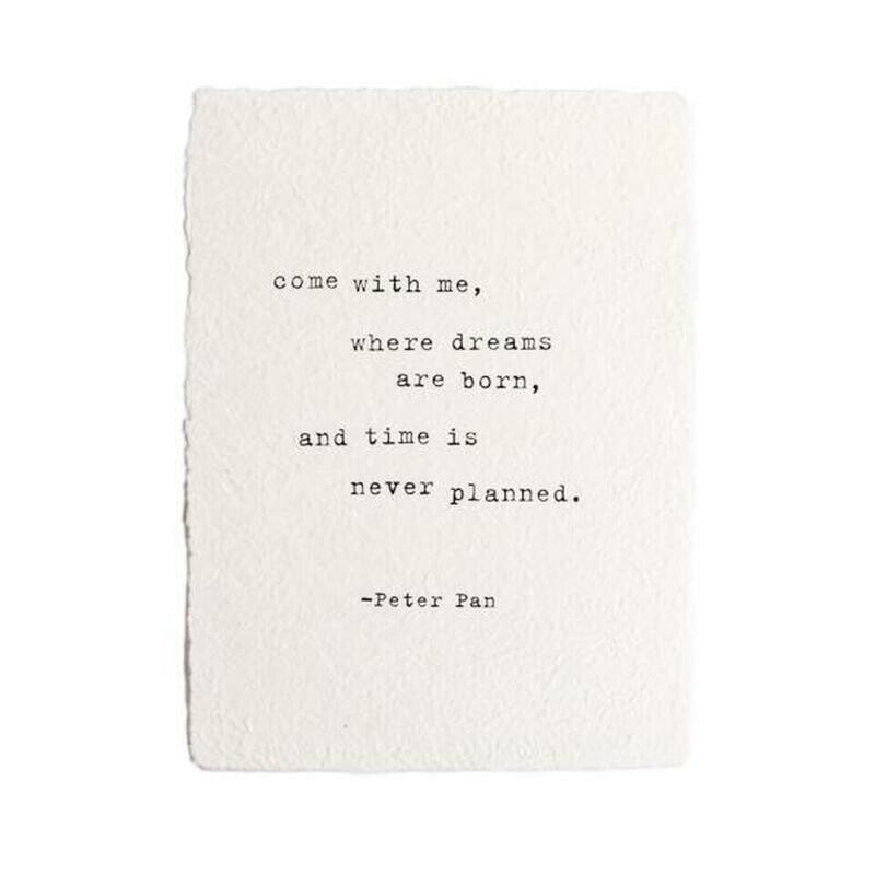 Handmade Paper Print Peter Pan