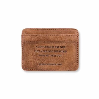 Men's Leather Wallet George Bernard Shaw Tan