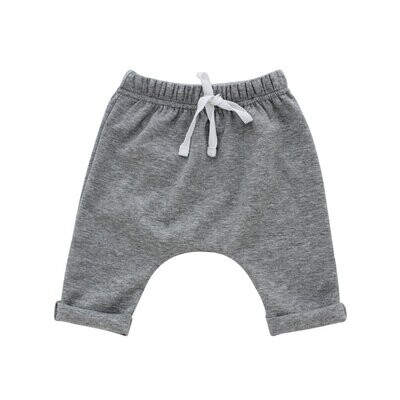 Heather Grey Cotton Baby Joggers 3-6 Months