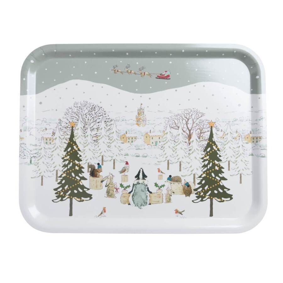 Printed Tray Festive Forest Large