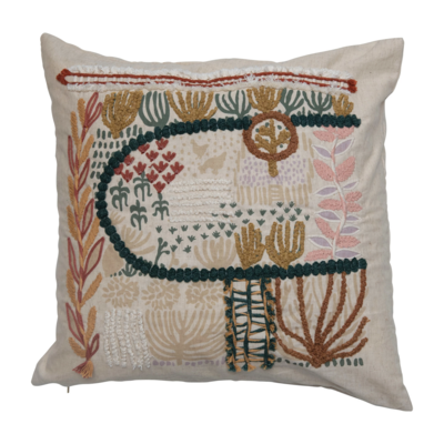 Pillow 20" Embroidered Square