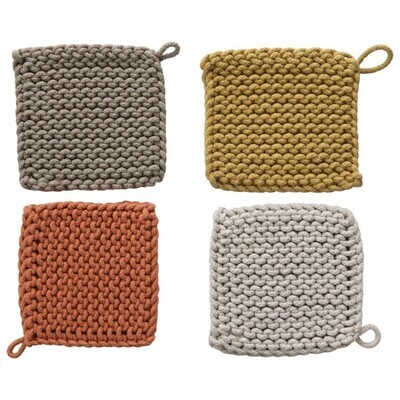 Cotton Crochet Hot Pad Sand