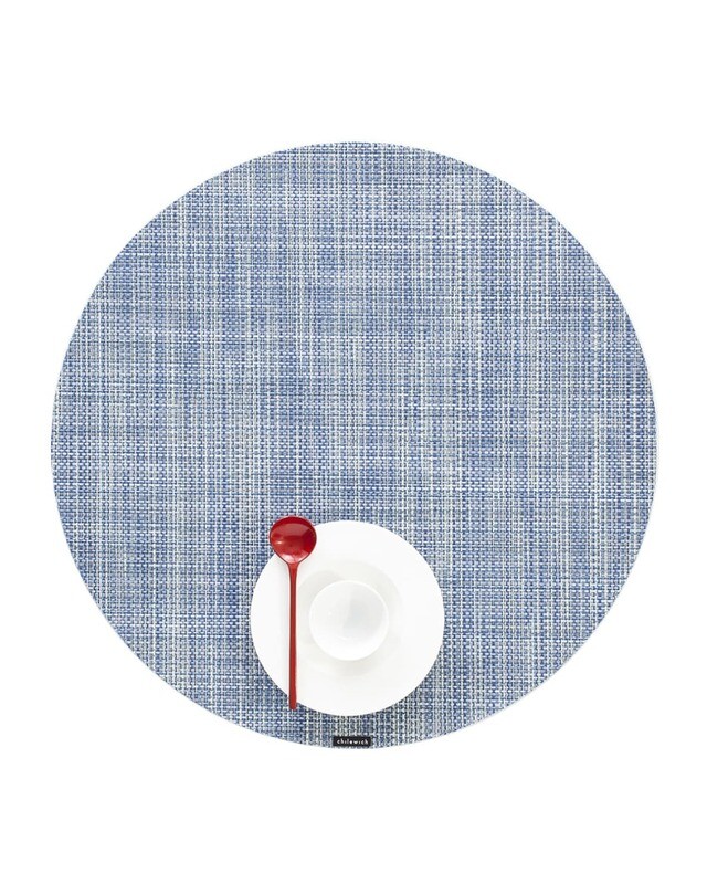 Placemat 15&quot; Mini Basket Round Chambray
