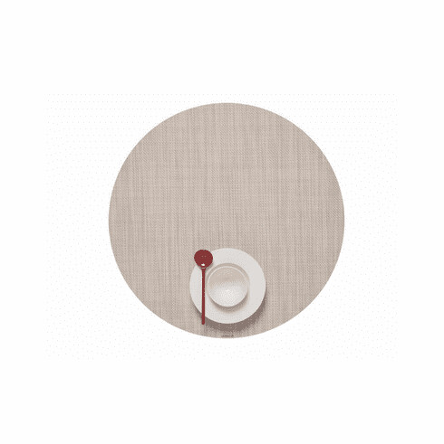 Placemat 15&quot; Round Mini Basket Parchment